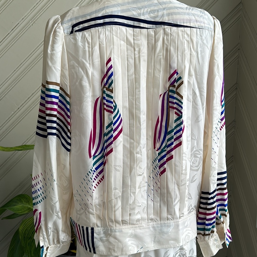 v i n t a g e... Argenti Silk Skirt and Blouse Size 12 - Picture 10 of 17